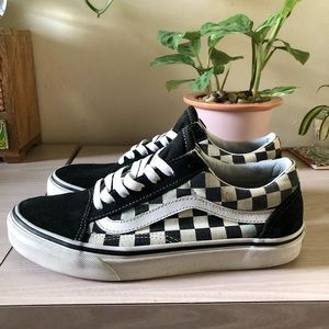 Black and White Checkered Vans Old Skool